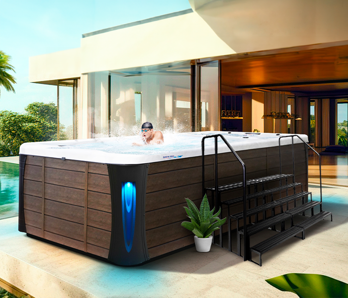 Calspas hot tub being used in a family setting - Palmdale